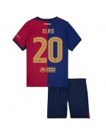 Barcelona Dani Olmo #20 Domácí dres pro děti 2024-25 Krátký Rukáv (+ trenýrky)